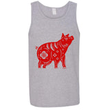 Chinese Zodiac New Year Pig Animal Art Sports Grey Mens Tank Top Singlet T Shirt