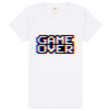 Game Over Gaming Funny Gamer Retro White Ladies Womens T Shirt Tee Top