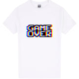 Game Over Gaming Funny Gamer Retro White Mens T Shirt Tee Top