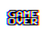 Game Over Gaming Funny Gamer Retro Mens White Sweat Sweater Jumper Sweatshirt