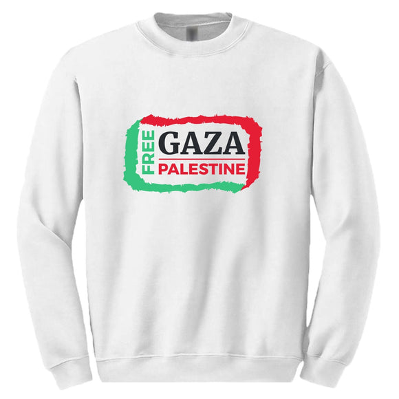 Free Gaza Palestine Political War Freedom White Sweater Mens Sweatshirt Jumper