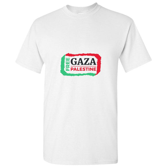 Free Gaza Palestine Political War Freedom Peace Mens White T Shirt Tee Tops