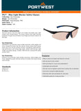 Portwest Anti Blue Light Blocker Blocking Safety Glasses Computer Gaming Filter Work Protective Goggles Eyewear PS17BRR Eye Protection