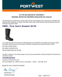 Portwest Total Safety Gumboot Steel Cap Toe PVC Wellington Gum Boots Work Shoes Waterproof Black FW95