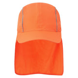 Portwest Breathable Sun Shield Cap Neck Protection UV Back Flap Reflective Wide Brim Hat Adjustable HA22 Visor Unisex for Beach Hiking Fishing