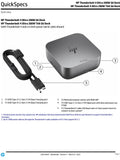 HP Thunderbolt 4 Ultra 280W G6 Laptop Dock Docking Station AW5M5UT