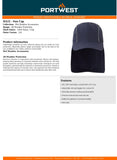 5 Pack Portwest Breathable Sun Shield Cap Reflective Safety Work Hat Neck Protection Shade Visor Orange Bulk