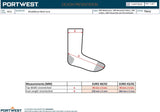 6 Pair Portwest Modaflame FR Work Safety Socks Fire Flame Resistant Navy Bulk Calf Protection PPE