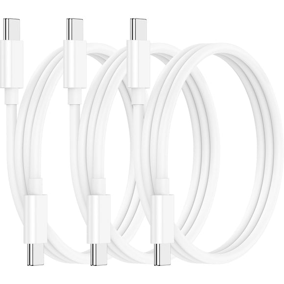 3 Pack 1m Fast PD Charger Data Transfer Sync Charging USB Type C to Type C Cable Cord Bulk