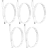 5 Pack 1m Fast PD Charger Data Transfer Sync Charging USB Type C to Type C Cable Cord Bulk