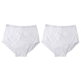2 Pack Jockey Y-Front Briefs Mens Comfy Cotton Underwear Undies Boxer Bulk White