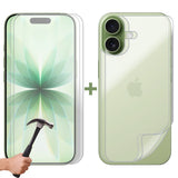 2 Set Tempered Glass Screen Protector for Apple iPhone 17 Front and Film Back Bulk