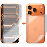 3 Set Soft PET Film Screen Protector for Apple iPhone 17 PRO Front and Back Bulk