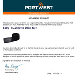 Portwest Elasticated Adjustable Easy Release Work Belt Stretch Webbing Men Women Strong Tactical C105