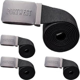 4x Portwest Elastic Adjustable Webbing Stretch Canvas Tactical Work Belt Bulk C105