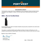 3x Portwest Adjustable Plain kitchen Butcher BBQ Cooking Chef Bib Apron Black Bulk S841