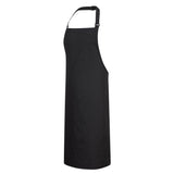 3x Portwest Adjustable Plain kitchen Butcher BBQ Cooking Chef Bib Apron Black Bulk S841