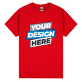 Personalised Customised Mens Custom Printed T-Shirt Logo Text Printing Red Tee