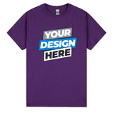 Personalised Customised Mens Custom T-Shirt Logo Text Printing Purple Tee Printed