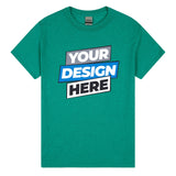 Personalised Customised Mens Custom T-Shirt Logo Text Printing Antique Jade Green Tee Printed