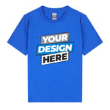 Personalised Printed Boys Girls Kids Custom T-Shirt Logo Text Printing Tee Royal Blue