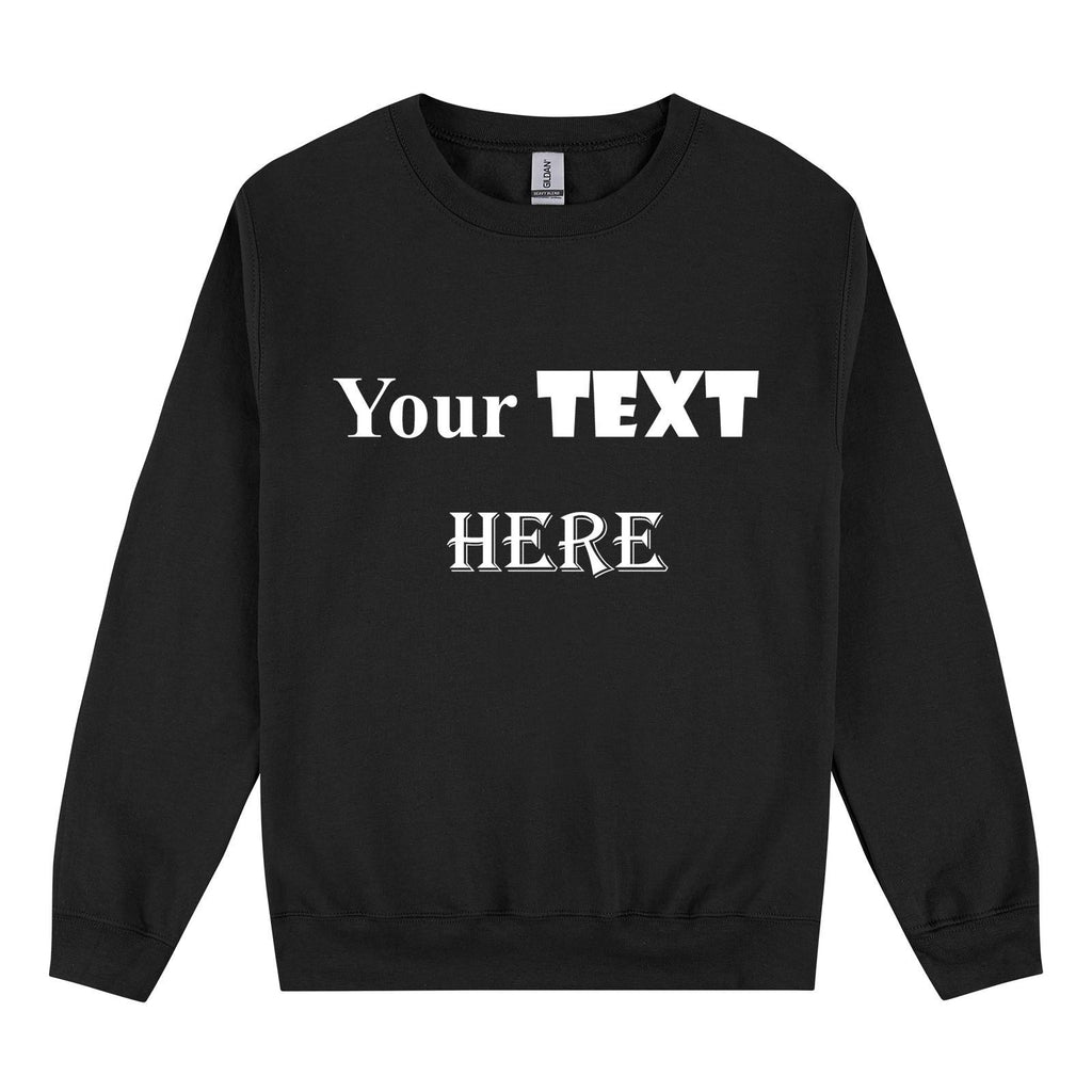 Personalised Mens Custom Printed Sweater Jumper Sweatshirt Flece Text ...