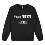 Personalised Mens Custom Printed Sweater Jumper Sweatshirt Flece Text Printing