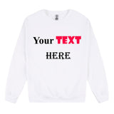 Personalised Mens Custom Printed Sweater Jumper Sweatshirt Flece Text Printing