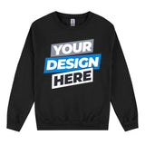 Personalised Mens Custom Printed Sweater Jumper Sweatshirt Logo Printing Black