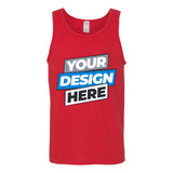 Personalised Mens Custom Printed Tank Top Singlet T Shirt Logo Printing Red