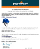 4 Pack Portwest Endurance Plus Work Safety Helmet Vented Hard Hat Blue Bulk PS55