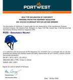 4 Pack Portwest Endurance Plus Work Safety Helmet Vented Hard Hat Blue Bulk PS55