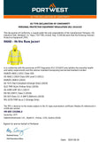 2x Portwest Hi Vis Yellow Waterproof Windproof Vented Safety Rain Jacket Raincoat Bulk H440