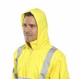 2x Portwest Hi Vis Yellow Waterproof Windproof Vented Safety Rain Jacket Raincoat Bulk H440