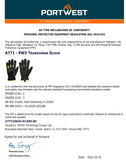 Portwest PW3 Level B Cut Resistant Padded Palm Tradesman Safety Work Gloves A771 Black/Yellow