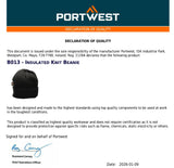 3x Portwest Insulatex Knit Windproof Rib Cap Beanie Hat Mens Womens Black Bulk