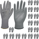 18 Pair Safetyware Flexiplus PU Coated Work Safety Gloves Bulk for Gardening Mechanic Construction General Purpose Driver