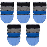 20 Pack Bonds Hipster Briefs Big Mens Plus Size Assorted 3XL-7XL Underwear Bulk Undies Comfy Cotton MVY94W