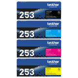 Brother TN-253 Ink Cartridge Toner Value Pack Black Cyan Magenta Yellow Genuine Original