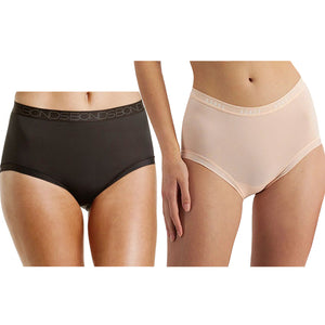 2 Pack Bonds Invisitails Full Brief Womens Panties Underwear Black Beige WZGGY Bulk