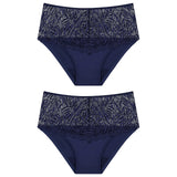 2x Triumph Essential Lace Maxi Womens Underwear Panties Full Briefs Navy Blue Undies Lingerie