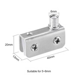 7 Pair (14pcs) Display Cabinet Cupboard Glass Door Hinges Pivot Stainless Steel Bulk