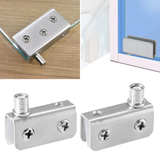 6pcs Display Cabinet Cupboard Glass Door Hinges Swing Pivot Stainless Steel Bulk