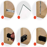 6pcs Display Cabinet Cupboard Glass Door Hinges Swing Pivot Stainless Steel Bulk