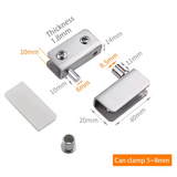 6pcs Display Cabinet Cupboard Glass Door Hinges Swing Pivot Stainless Steel Bulk