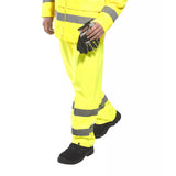 Portwest Hi Vis Waterproof Windproof Reflective Work Rain Pants Trousers H441 Safety Workwear