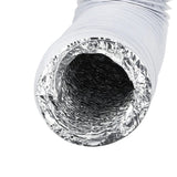 26m 4.9" Aluminum Foil Portable Air Conditioner Extractor Exhaust Hose Pipe Tube Long Double Layer Flexible PVC 12.5cm Diameter