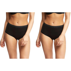 2 Pack Bonds Invisitails Full Briefs Womens Panties Underwear WZGGY Black Bulk