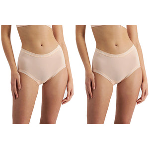 2 Pack Bonds Invisitails Full Briefs Womens Panties Underwear WZGGY Beige Base Blush Bulk