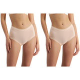 2 Pack Bonds Invisitails Full Briefs Womens Panties Underwear WZGGY Beige Base Blush Bulk